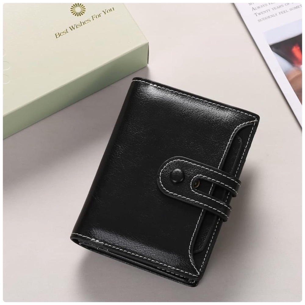 Black Faux Leather Leather Wallet Women’s